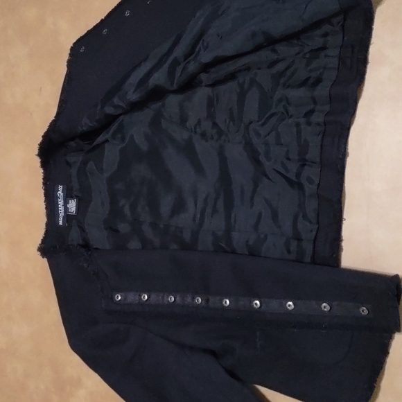 Monterey Bay Slub Woven Cotton Jacket w/Fringe Trim - Picture 9 of 10